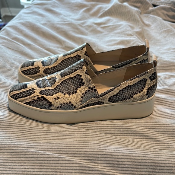 Vince Python Pattern Slip-On Shoes - Picture 2 of 9